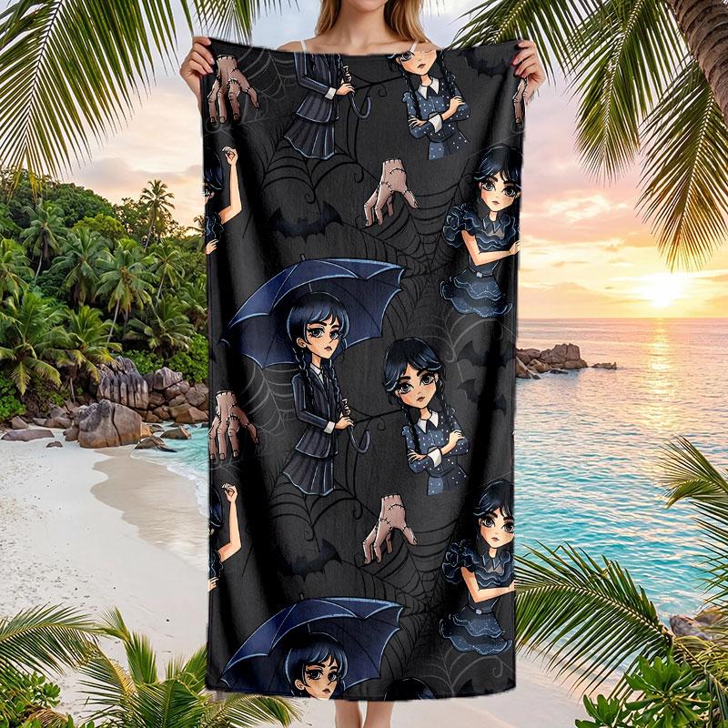 Large Beach Towel Quick Dry Absorbent Towel For Beach IndoorThe Addams Family
