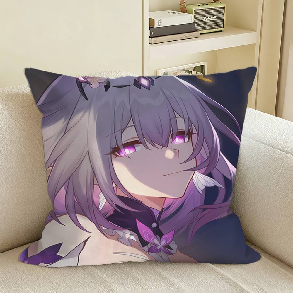 Game HSR CCastorice Square Sofa Pillow Cover Solid Color Living Room Home Decor Cushion Case
