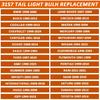 3157 4157 Bulb, 2 Pack 12V Brake/Tail/Turn Signal/DRL Lights | P27/7W 3157NA 3157LL 3047 3057 4057 T25 Replacement for F150 Focus Altima Silverado
