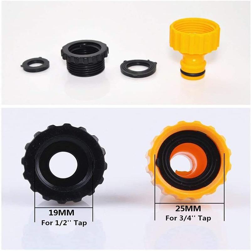 Garden Hose Connector Hose End Quick Connector Hose Waterstop Connector 2in1 Threaded Tap Connector Double Male Snap Connector