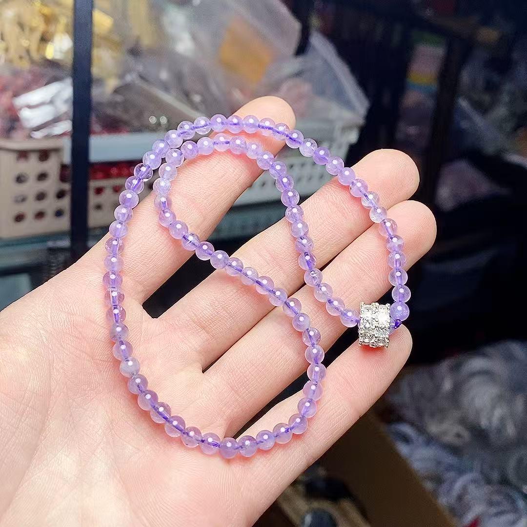Amethyst 4mm Double Circle Women s Exquisite Bracelet - Simple, Versatile Design аметист