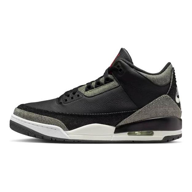 Air Jordan 3 Retro SP Black Denim Unisex Sneakers Gym-Red IR0914-400