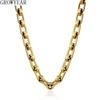Chaîne Collier Punk Lourde Grande Maillons Forme Écrou Carré Octogonal Chaîne Collier pour Femmes Hommes Acier Inoxydable Chaîne Statement