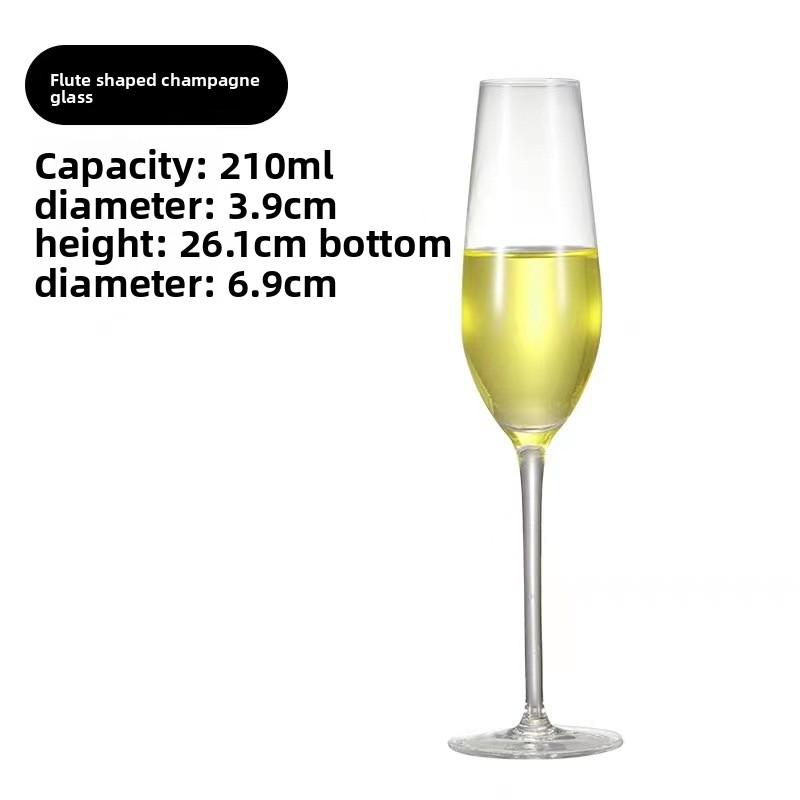 Crystal Champagne Flute Set for Sparkling Wine Cocktail Glass Home Use Creative Tall Stemware Elegant High Aesthetic Gift Box