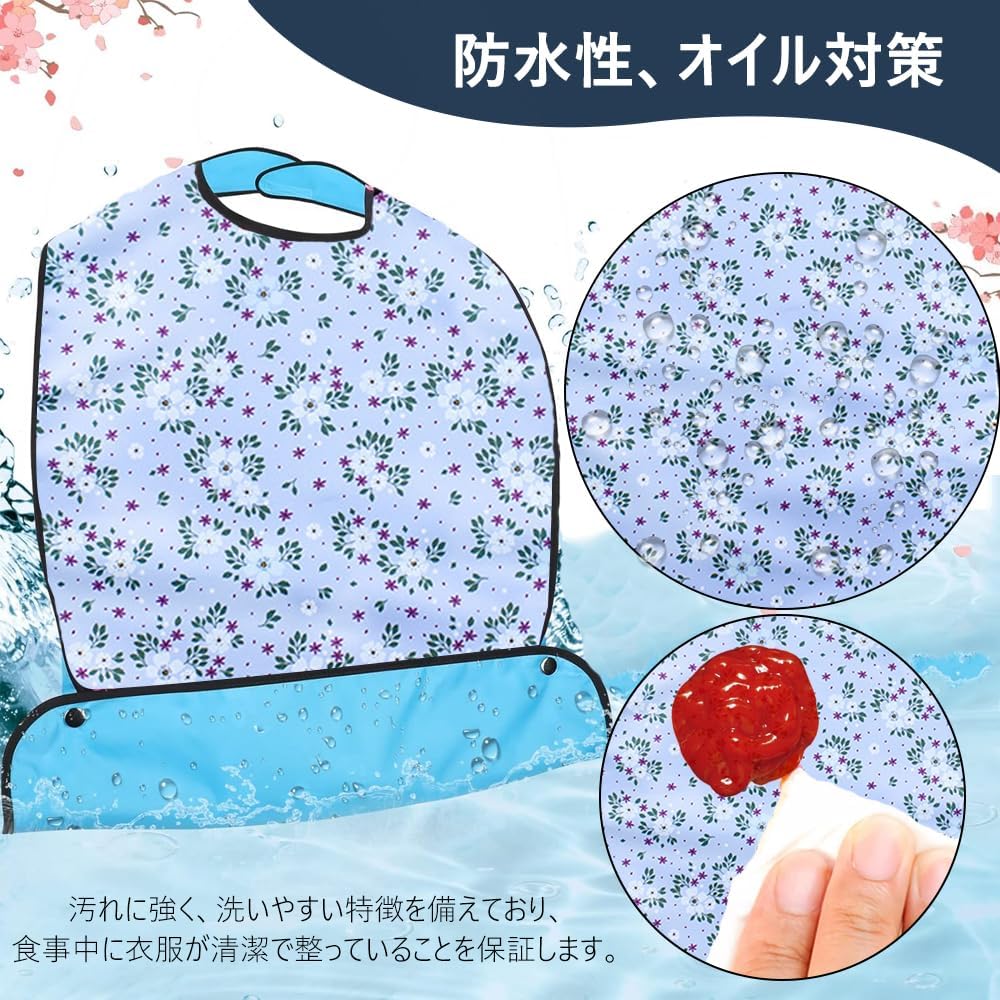 Hiliboo Waterproof Dining Apron For Elderly With Pocket Model 01