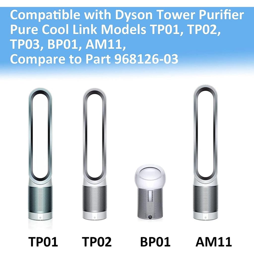 Ersatz-TP02 Luftreinigerfilter Kompatibel mit allen Dyson Pure Cool Link Modellen TP01, TP02, TP03, BP01, AM11 Turmreiniger Teil (2 Stück)