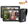 9in Video Doorphone Wired Wifi 2 Monitors Fingerprint Password IC Card Remote Access Control