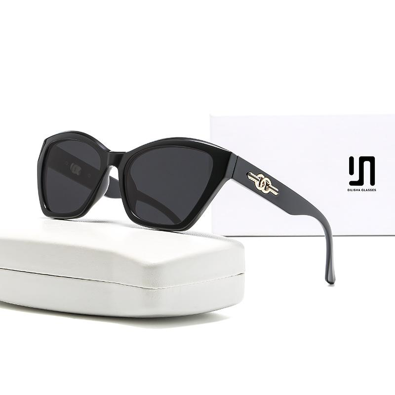 European and American light luxury cat eye advanced sunglasses women's new travel sunscreen UV protection sunglasses