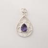 Iolite Gemstone 925 Sterling Silver Statement Designer Pendant 1.40" For Wedding PP-19-6