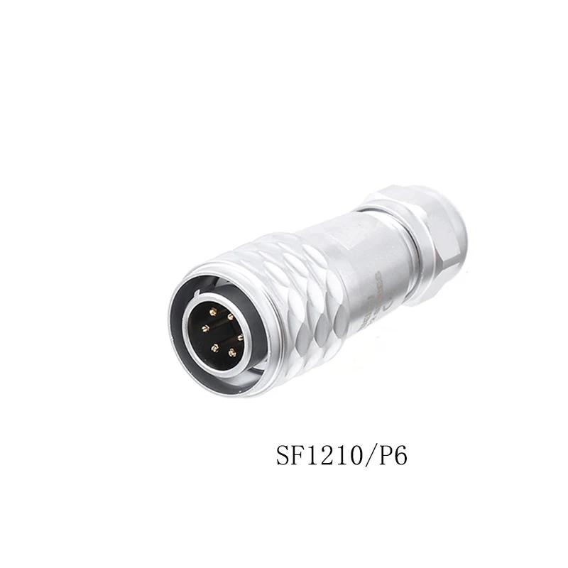 WEIPU SF12 Waterproof M12 2 3 4 5 6 7 9 Pin Wire Cable Aviation Connector Docking Back Nut Male Plug Female Socket Panel Mount