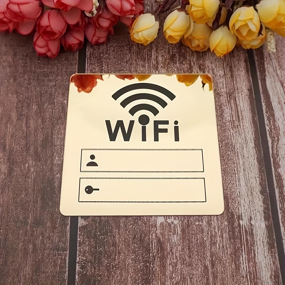 

1Pc [2D Plane] 2D Acrylic Wifi Password Sign, No Power Supply, Multi-functional Home Office Decoration золотий