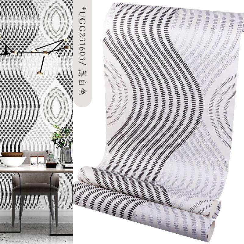 3D Geometric Curved Stripe Wallpaper PVC Waterproof Modern Living Room Bedroom Sofa TV Background Wall Paper Rolls