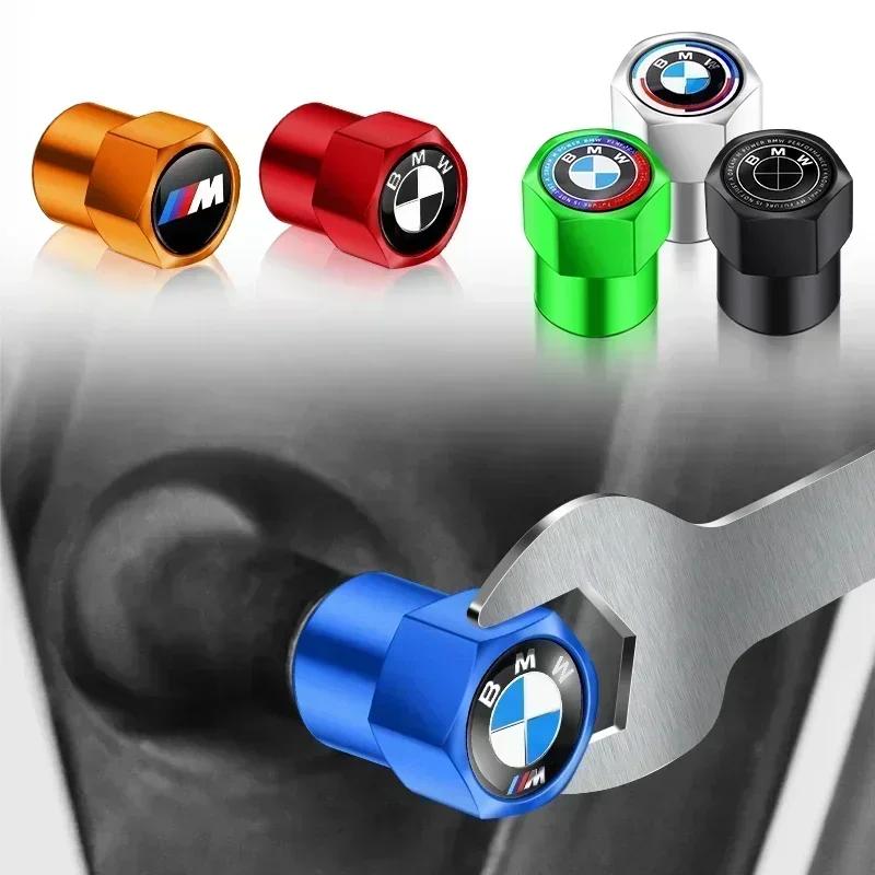 4 ks kovové krytky ventilků kol pro auto, šestihranné kryty stonků ventilků pro BMW M E87 E30 E46 E28 E34 E39 E60 F02 F18 F35 G20 G03 F10 E93 F20