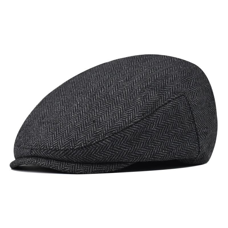 Lattice Pattern Cotton Beret  Hat For Men With Adjustable Casual Outdoor Travel