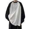 Men's Raglan Sleeve German Velvet Winter Pullover - Large Size, Warm Round Neck Long-Sleeved T-Shirt