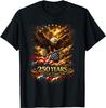 250 Years Anniversary Eagle American Flag 1776-2026 4th July T-Shirt