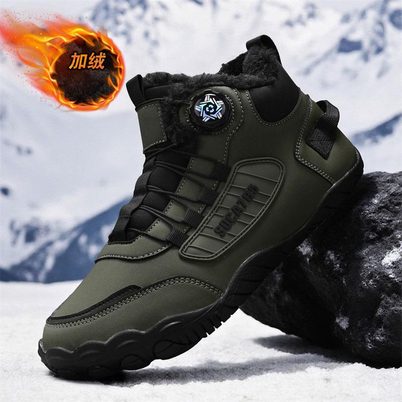 Autumn and winter outdoor high-top Martin boots thick-soled non-slip rotary buckle shoes casual sports short boots