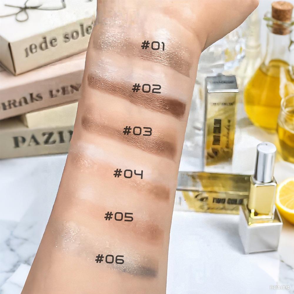 Double Color Eyeshadow Stick Glitter Highlight Shadow Stick Eye Makeup Waterproof Lasting Shimmer Metallic Eyeshadow Makeup