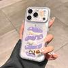 Purple Apple Kitten Is Suitable for Apple 17 Mobile Phone Case Iphone16promax Cartoon 15plus New 14 All-inclusive.