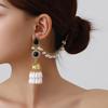 Bohemian Rhinestone Ethnic Tassel Earrings: Elegant Retro Ear Chains