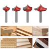6 Piece Set Carbides Pointed Router Bit High Accuracy Sturdy Material Wood Carving Multifunctional Pattern Door Panel Unique Projects