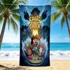 1Pc Adventure Creek Beach Towel Quick Dry Multiuse For Beach Pool Gym Yoga Home Travel Christmas Halloween Xmas Gift N1431
