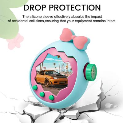 For Tamagotchi Paradise Funland Protective Case Silicone Anti-drop Cute Bow Decoration Game Controller Replacement Shell