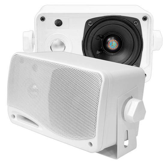 Haut-parleurs de type boîte marine - PYLE PLMR24 - 1 haut-parleur - 100 Watt - 4 Ohm - Blanc