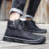 Fashion Winter Mens Outdoor Boots Luxury Handmade Leather Platform Hking Boots for Men Casual Shoes High Quality Warm Male Ankle Boots
