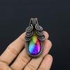 Rainbow Solar Quartz 999 Copper Wire Wrapped Pendant, Handmade Gemstone Pendant Jewelry, Gifts For Wife Brand New Pendant