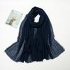 Hot-selling New Simple Solid Color Wrinkled Cotton and Linen Scarf, Soft and Skin-friendly In Winter, Warm Scarf Women