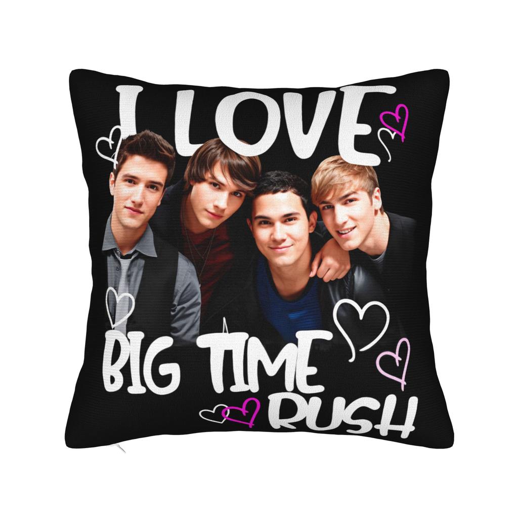 Big Time Rush rock Band Pillowcases Merch Printing Cushion Cover Throw Pillow Cover Bedroom Decor Square Multi Size