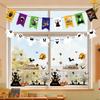 Kürbis Fenstersticker & Atmosphären-Flaggen - Halloween Glasaufkleber für Kindergarten & Geschäfte