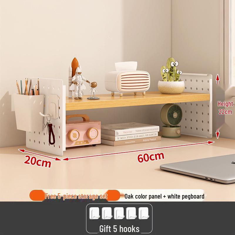 Pegboard Desktop Organizer: Multi-layer Storage Rack for Dorm, Home, or Office Desk