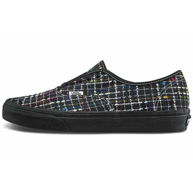 Vans Authentic Low Top Skate Shoes Unisex Sneakers Black Multicolor VN0A5KS96SW