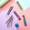 Chinco Wooden Pencil with Eraser for Kids Colorful Pencils Bulk Writing Fun Assorted Novelty Kids Fun School Supplies for Classroom Gifts Teacher