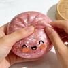 Bun Squeeze Toy Cute Bun Stress Reliever Realistic Simulated Bun Shape Toy with Cute Expressions Sensory Fidget Toy