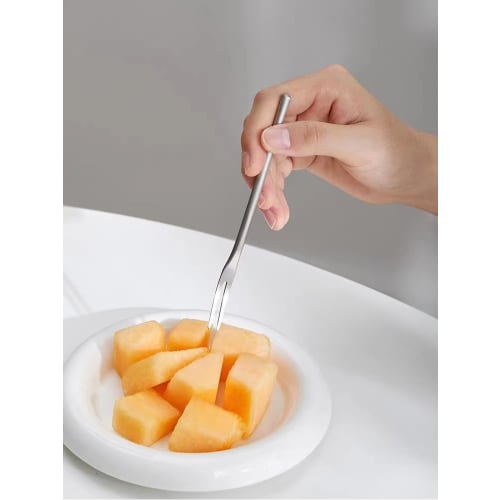 KXLCGYK Dessert Forks, Set of 5, 13cm Long, 18-8 Stainless Steel, Silver, for Japanese Sweets and Fruits