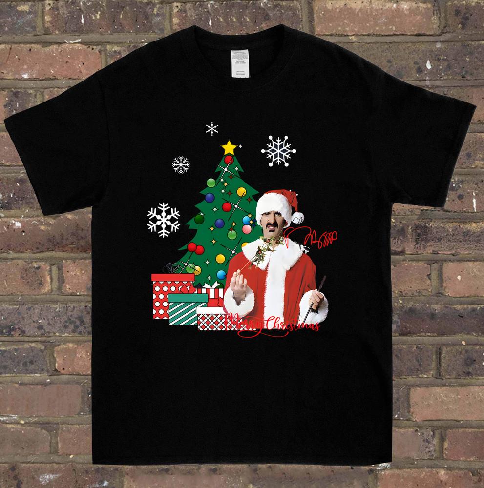 Christmas Frank Zappa Short Sleeve Cotton Shirt Unisex S-5XL B141 Unisex T-Shirt XXXXL