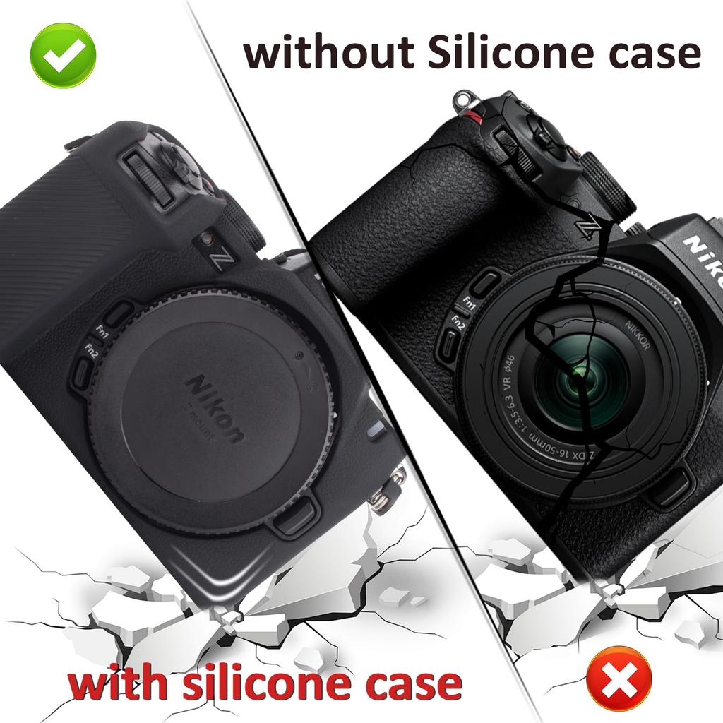 kinokoo Z50ii Nikon Z50ii Silicone Case for Nikon Z50 II Digital Soft Silicone Cover with Hand Grip Design Case, Camera, - Anti-Slip &