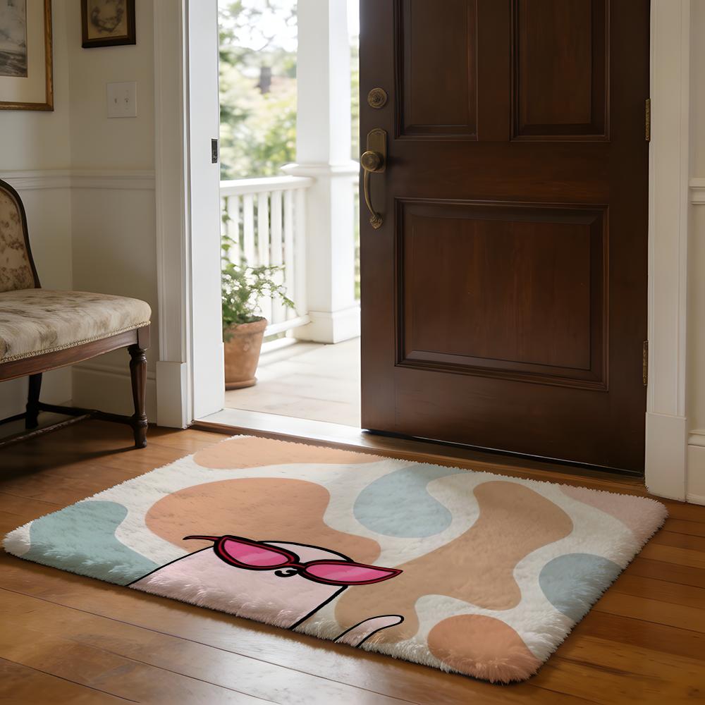 Anime Cute KketnipzS Floor Mat Soft Flannel Absorbent Mat Non-Slip Rug Home Bedroom Bathroom