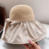 Spring Summer Foldable Panama Hat Portable Beach Cap Bucket Hat Sun Hat Fisherman Cap