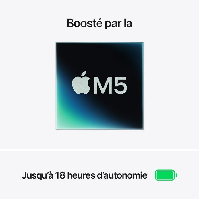 Apple - 13,6" MacBook Air M5 (2026) - RAM 16Go - Stockage 1To - CPU 10 cœurs - GPU 10 cœurs - Minuit