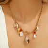 Collier Ocean Star en acier inoxydable avec pendentif coquillage géométrique pour un style unisexe