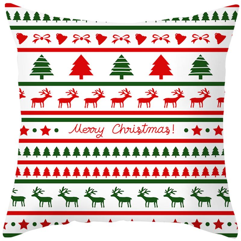 Cartoon Christmas Tree Elk Snowman Christmas Decoration Pillow Set Solo -Launched Room Automobile Study Office Pillow Pillow
