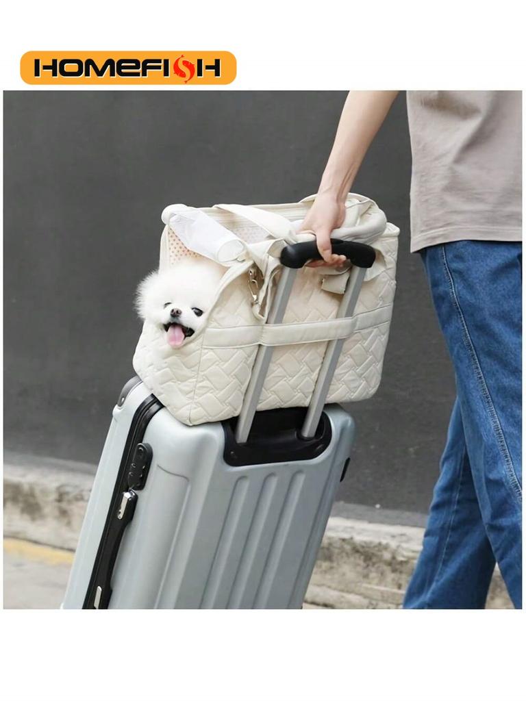 Pet cat dog tote bag, no escape, portable, multifunctional, large capacity, breathable, horizontal bag, portable soft bag