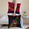 Cute StampIllustration Cushion Cover Anti-dustmite Pillowcase Invisible Zipper Silky Short Plush Sofa Cushion Cover