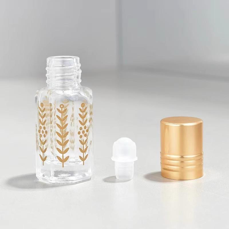3ml 6ml Mini Ätherisches Öl Rollerflasche Nachfüllbare Parfümflasche Glas Kosmetikbehälter Tragbare Lippenöl Rollerflaschen