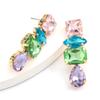 Fashion Personality Girl Rhinestone Water Drop Dangle Earrings Women's Elegant Temperament Jewelry