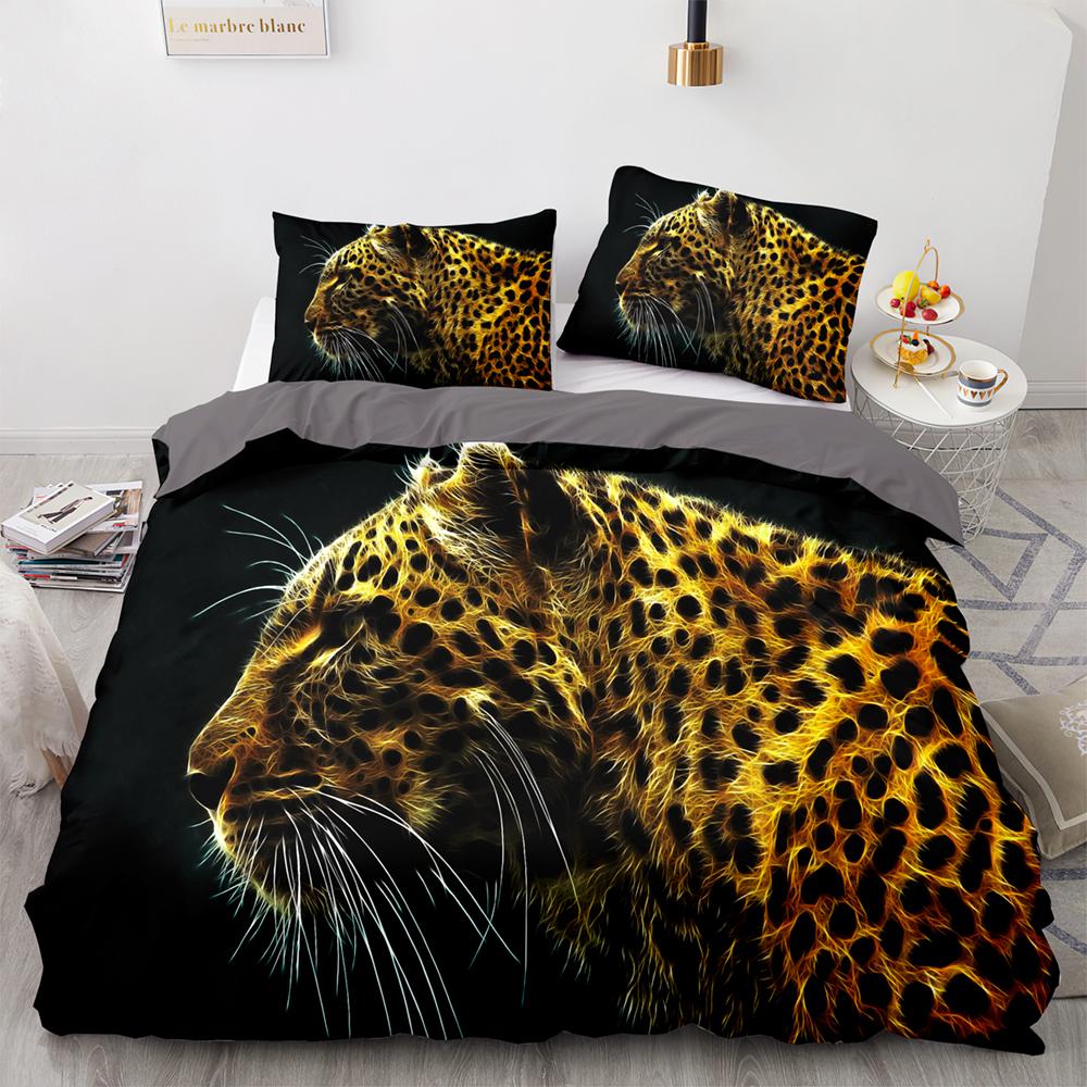 Beast Lion Bedding Set Single Twin Full Queen King Size Animal Bed Set Aldult Kid Bedroom Duvetcover Sets 3D Print 030